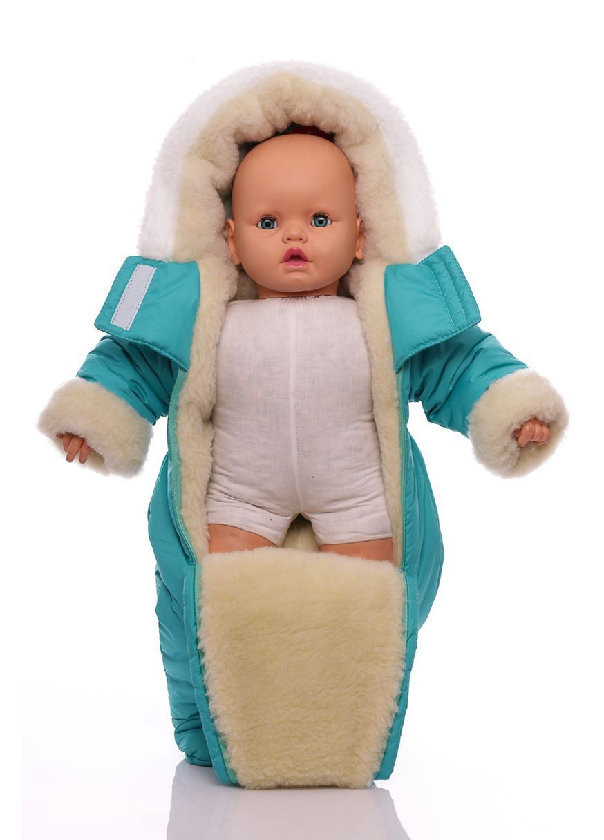 Чоловічок на хутрі для хлопчика без логотипу морська хвиля 74 см (51187) BABYKROHA (297200617)