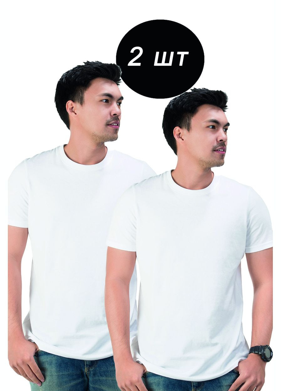 Белая набор футболок мужских базовых 2шт с коротким рукавом Malta