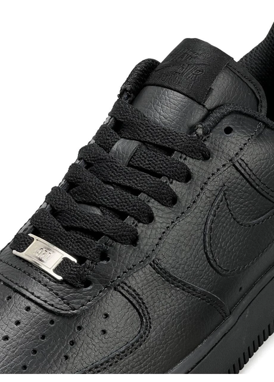 Кроссовки женские Nike No Brand Air Force 1 '07 Black чёрные демисезоны (383147970)