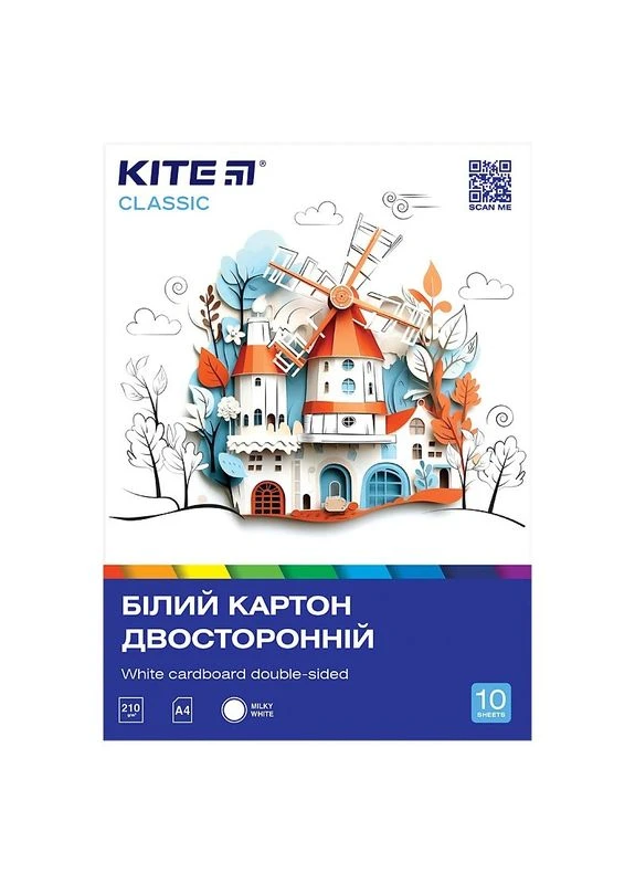 Картон двусторонний А4/10 " "/K-254/ Classic (67707) (1/50) Kite (392058804)