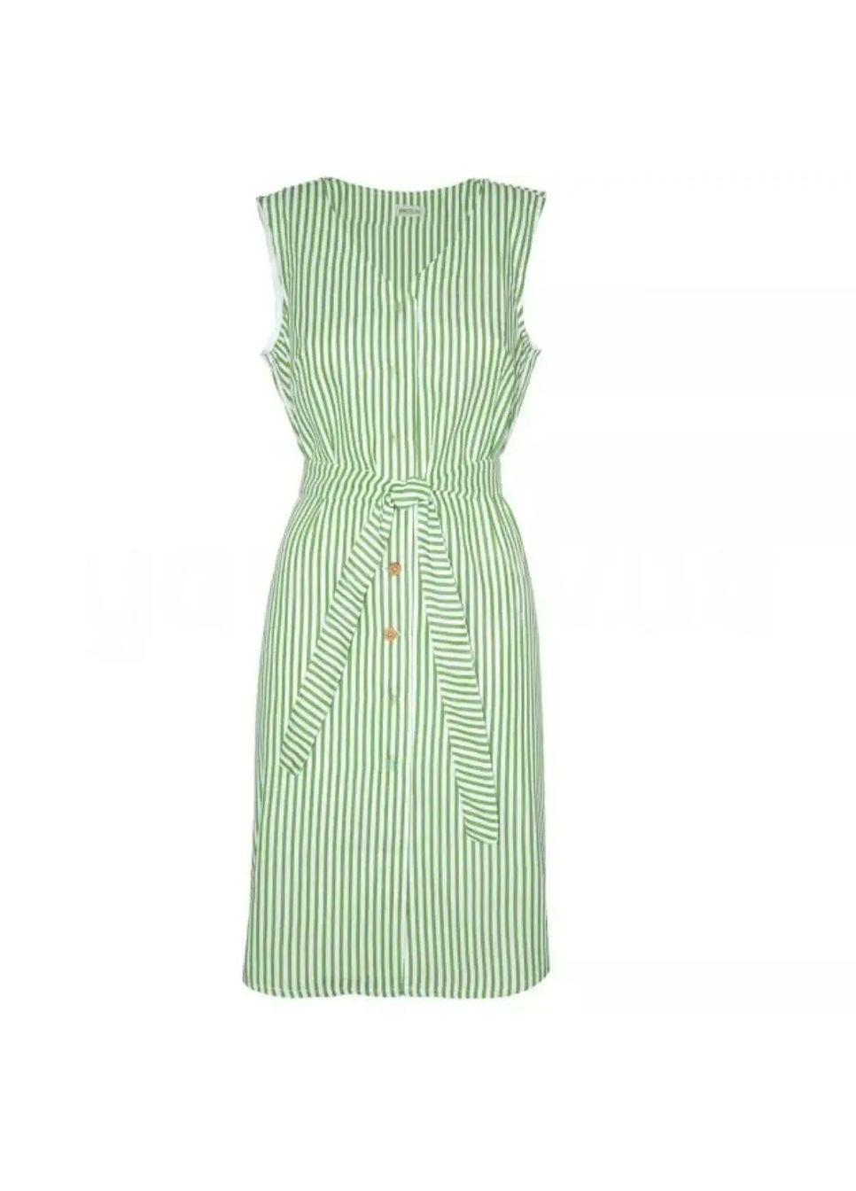 Салатова сукня бавовняна 46 розмір, сукня в смужку Ярослав в смужку