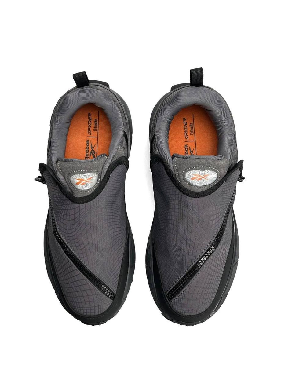 Сірі Осінні кросівки чоловічі reebok grey black No Brand Zig Kinetica 2.5 Edge x Spyder