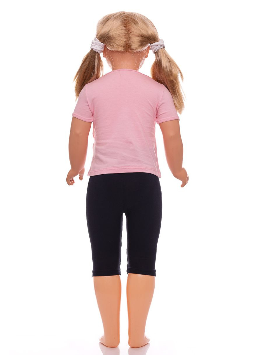 Комбинированный летний костюм летний для девочки трикотажный с девочкой розовый 98 см (32458) BABYKROHA