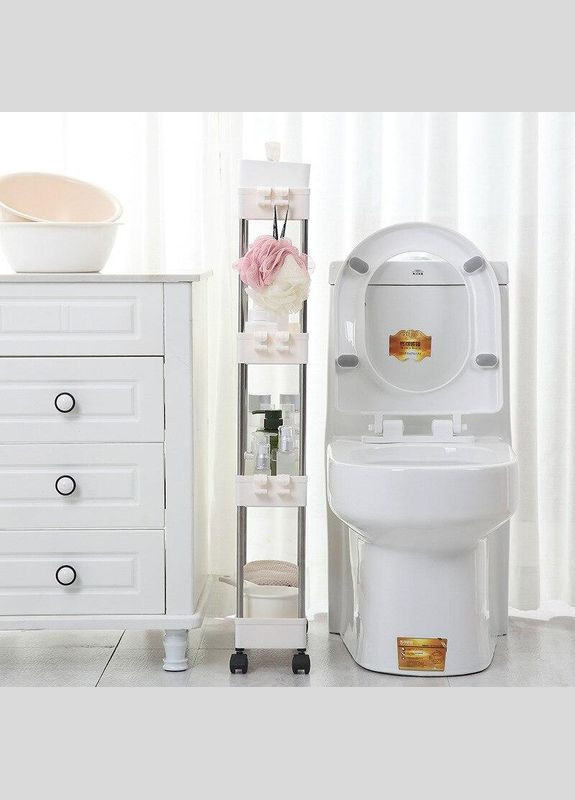 Складная полка для кухни и ванной на колесиках Supretto (297442917)