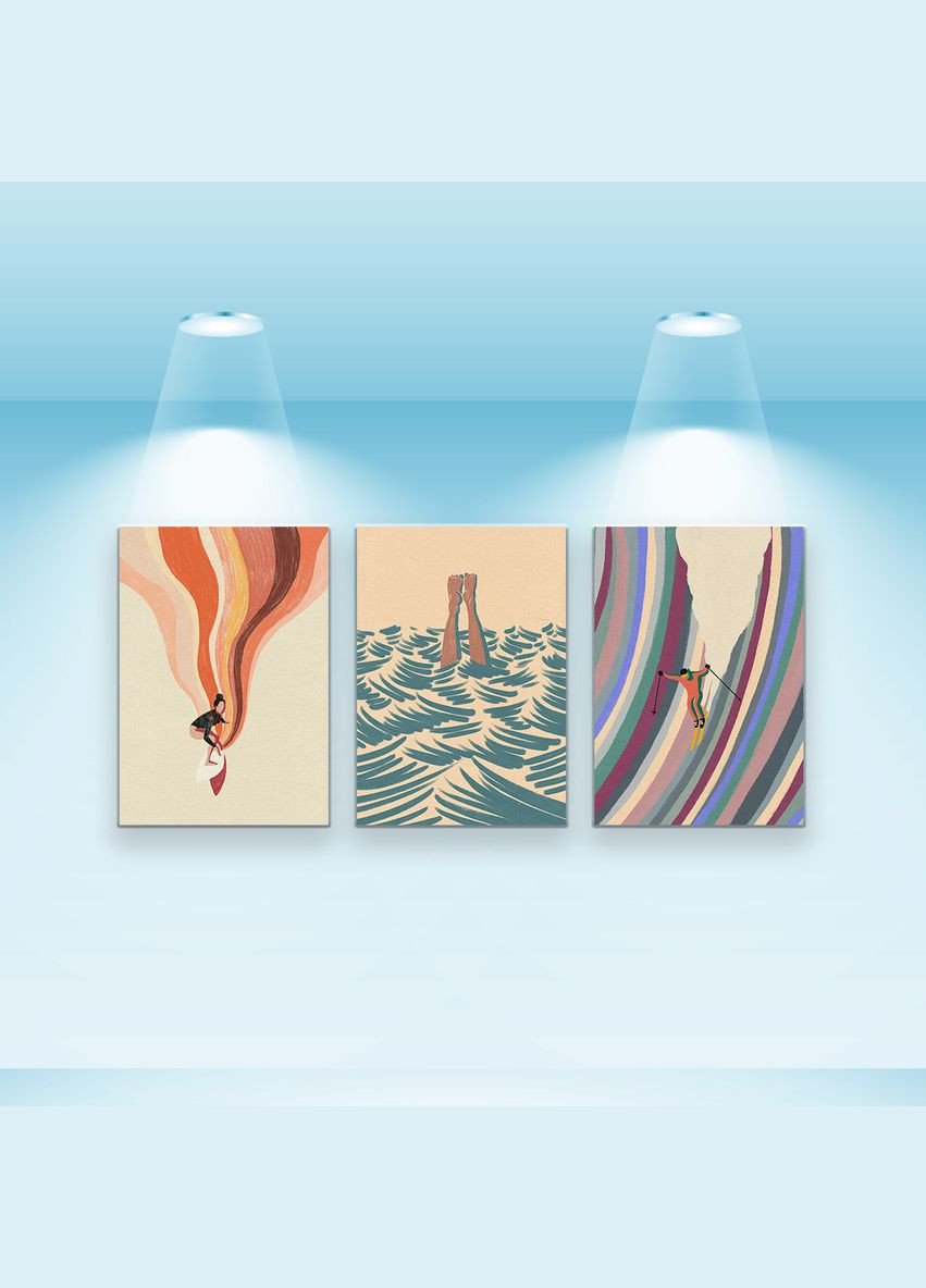 Набор постеров Weve (PS-050) 3 шт. Riviera Blanca (303135695)