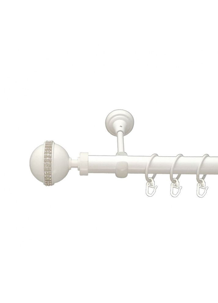 Карниз Авея металевий однорядний відкритий гладка труба Арктіс 25 мм 300 см (00-00010365) ORVIT (300279426)