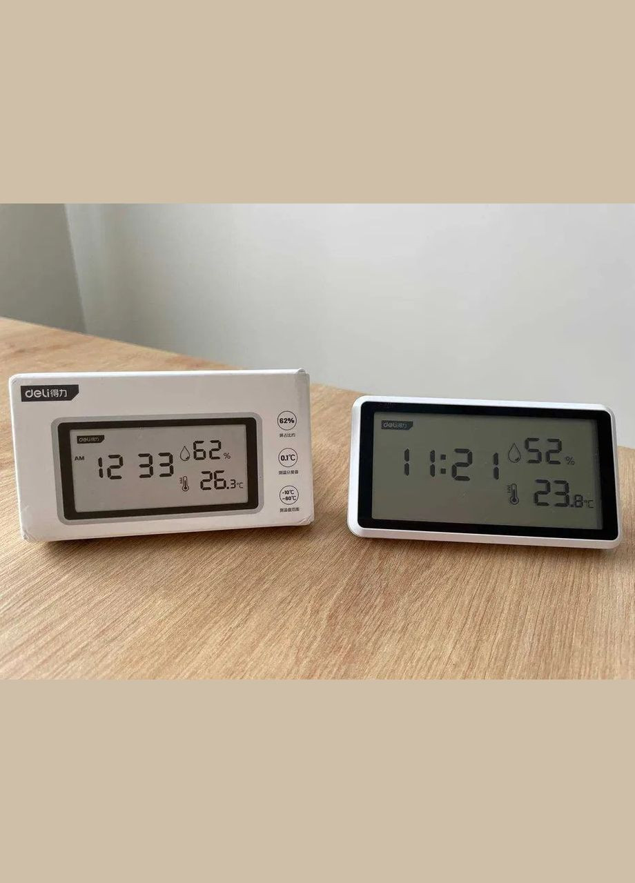 Электронная метеостанция - часы термометр гигрометр Deli DL336001 Youpin (306512745)