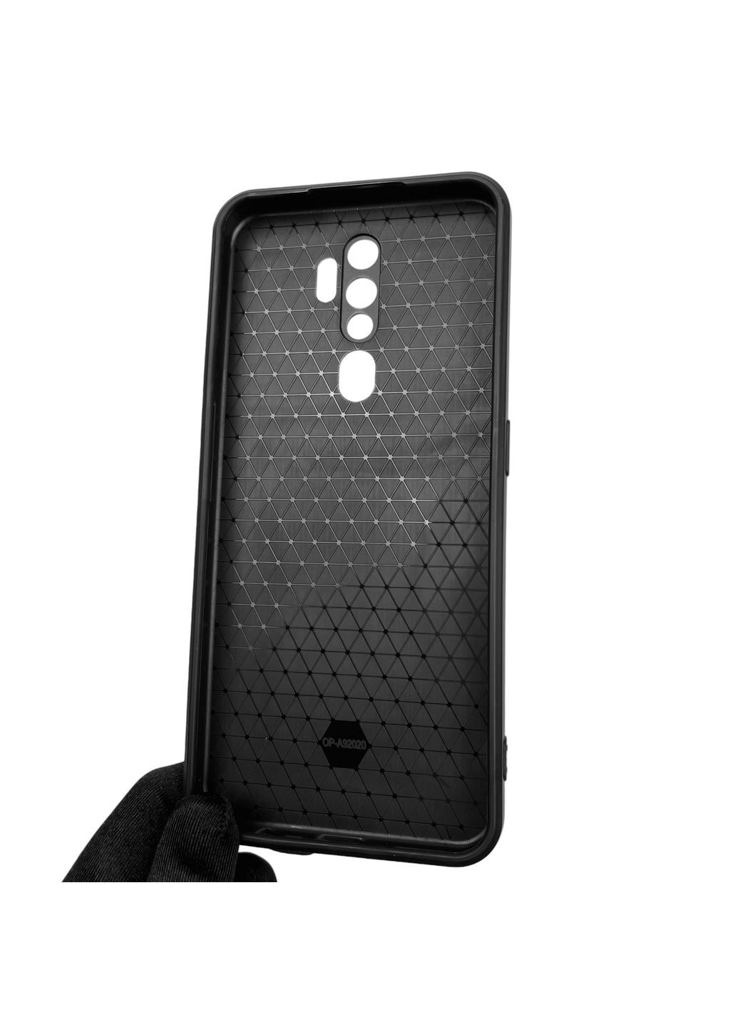 Чохол для A5 2020 броньований з кільцем зі шторкою на камеру на оппо а5 2020 чорний rg1 Oppo (366021280)