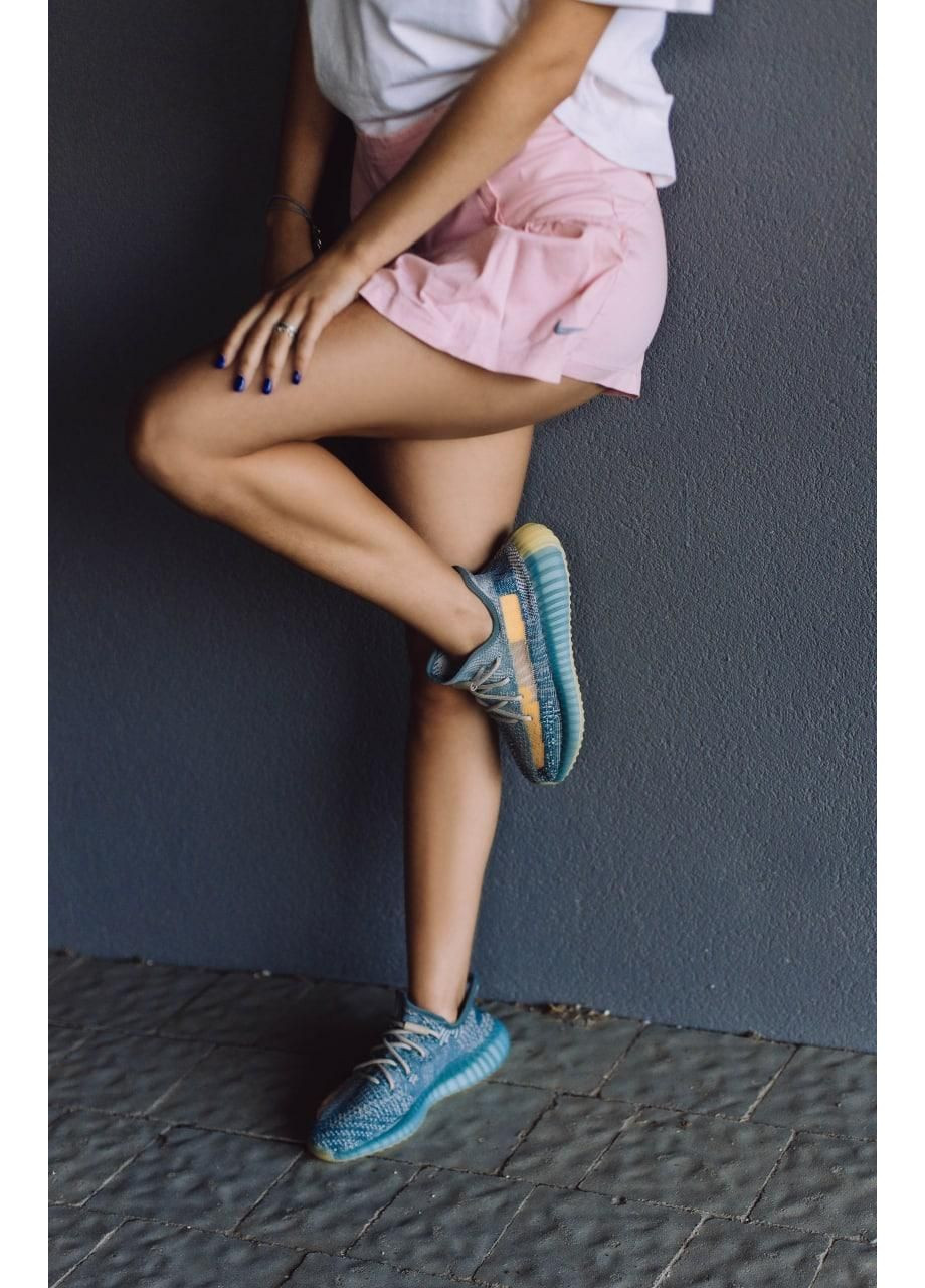 Блакитні Осінні кросівки чоловічі adidas yeezy boost 350 v2 israfil blue адідас ізі буст No Brand