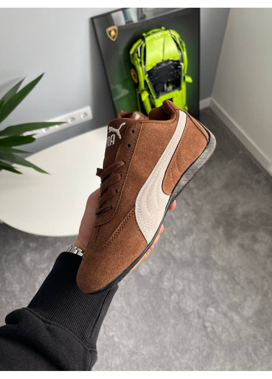 Кроссовки женские Puma Speedcat Brown | Пума Спидкат коричневые No Brand коричневые демисезоны (361244394)