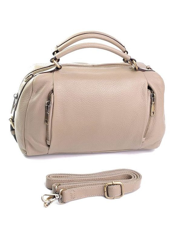 Сумка шкіряна жіноча Шопер функціональна бежева NIUNIU (300852849)