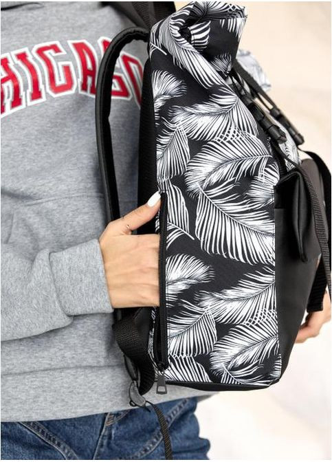 Рюкзак женский из экокожи 20 л городской спортивный маленький Черный 39768 Sambag (355884736)