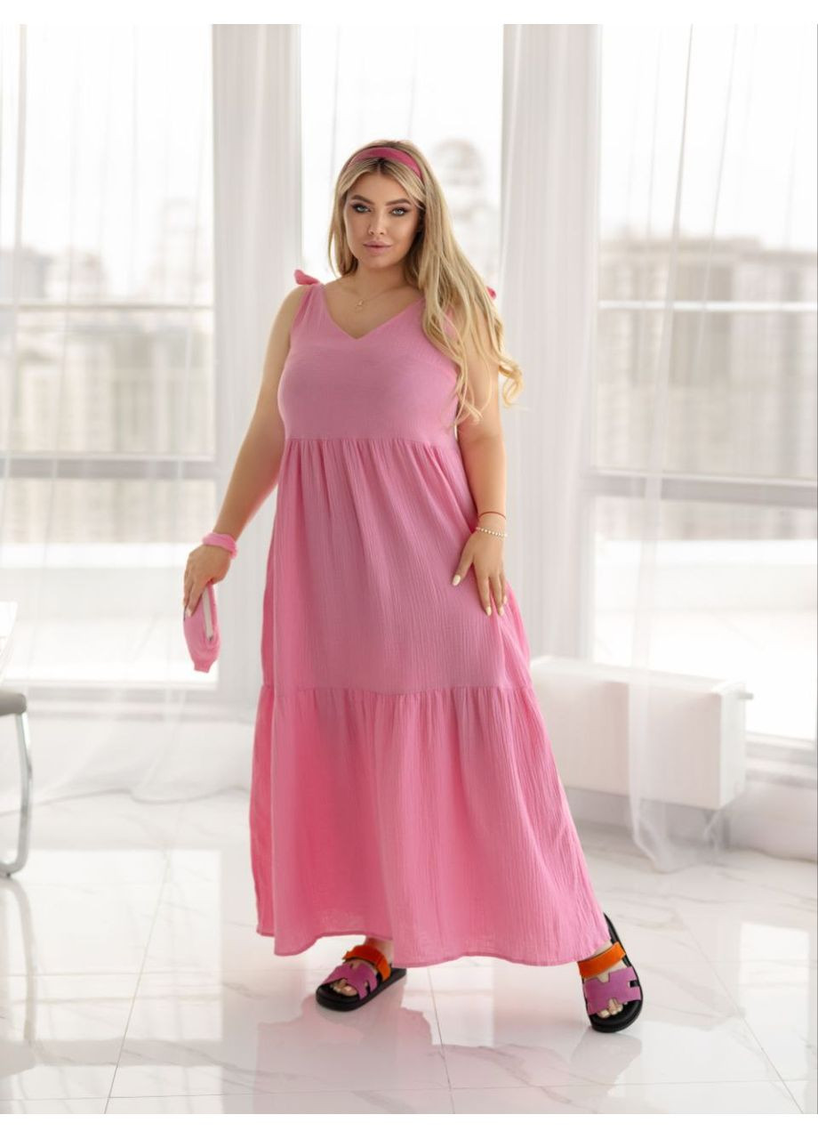 Рожева повсякденний сукня жіноча а-силует Україна однотонна