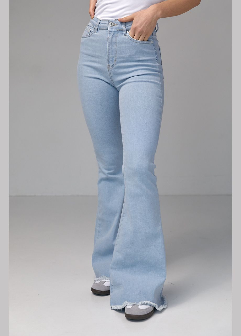 Жіночі джинси-кльош з високою посадкою Lurex - (280900145)