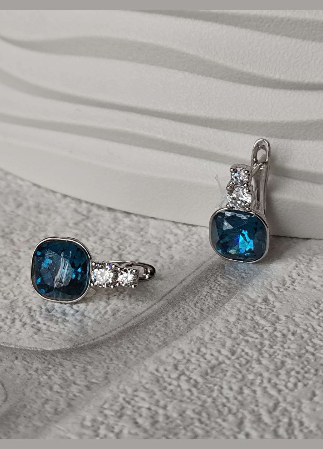 Классические сережки ксюпинг xuping родий медицинская сталь сваровски Xuping Jewelry (337503343)