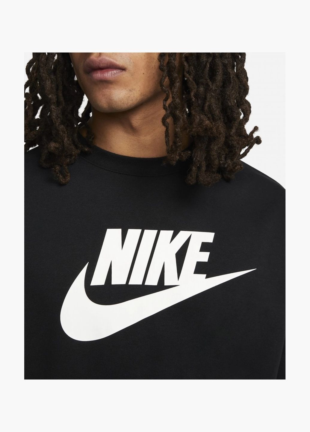 Свитшот мужской Sportswear Club Fleece Futura Logo Crewneck Sweatshirt Black Dq4912-010 Nike (326783853)