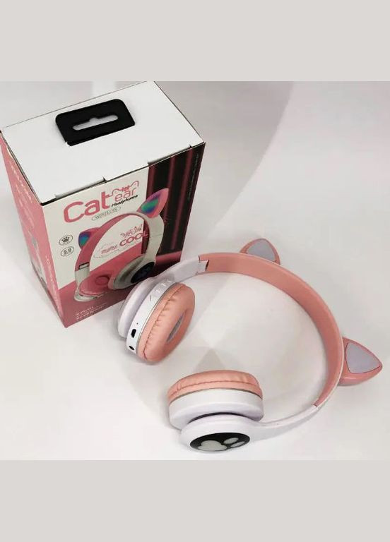 Бездротові дитячі Bluetooth навушники Ear VZV-23M з котячими вушками Рожеві Cat (358885596)