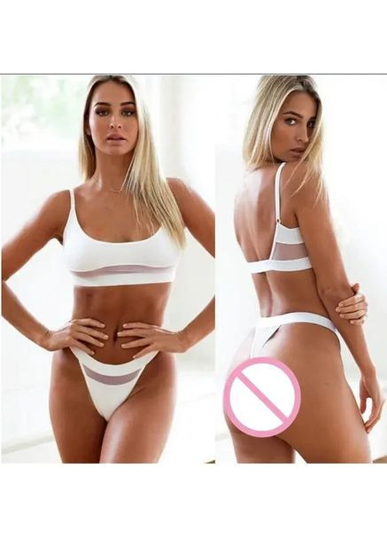 Білий демісезонний сексуальна жіноча білизна спідня однотонна для сексу. комплект спідньої білизни жіночой двійка труси і ліфчик China