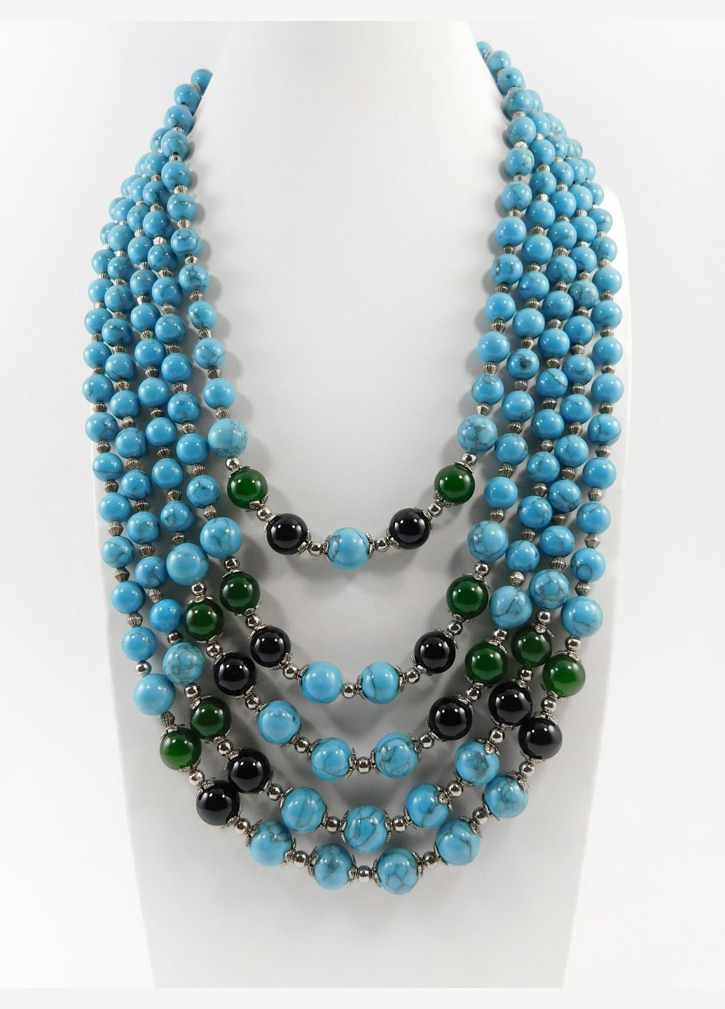 Намисто "Емма" Бірюза, Агат, Хризопраз Fursa fashion (322313629)