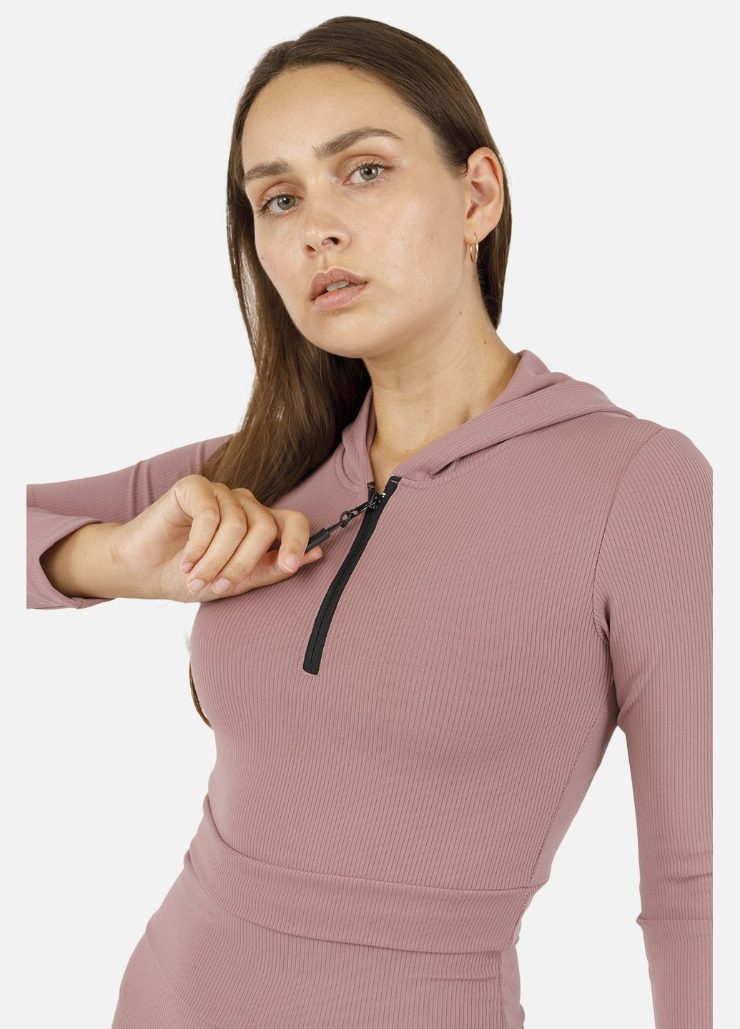 Жіноча футболка з довгим рукавом колір пудровий ЦБ-00256340 PRENSES - (307362760)