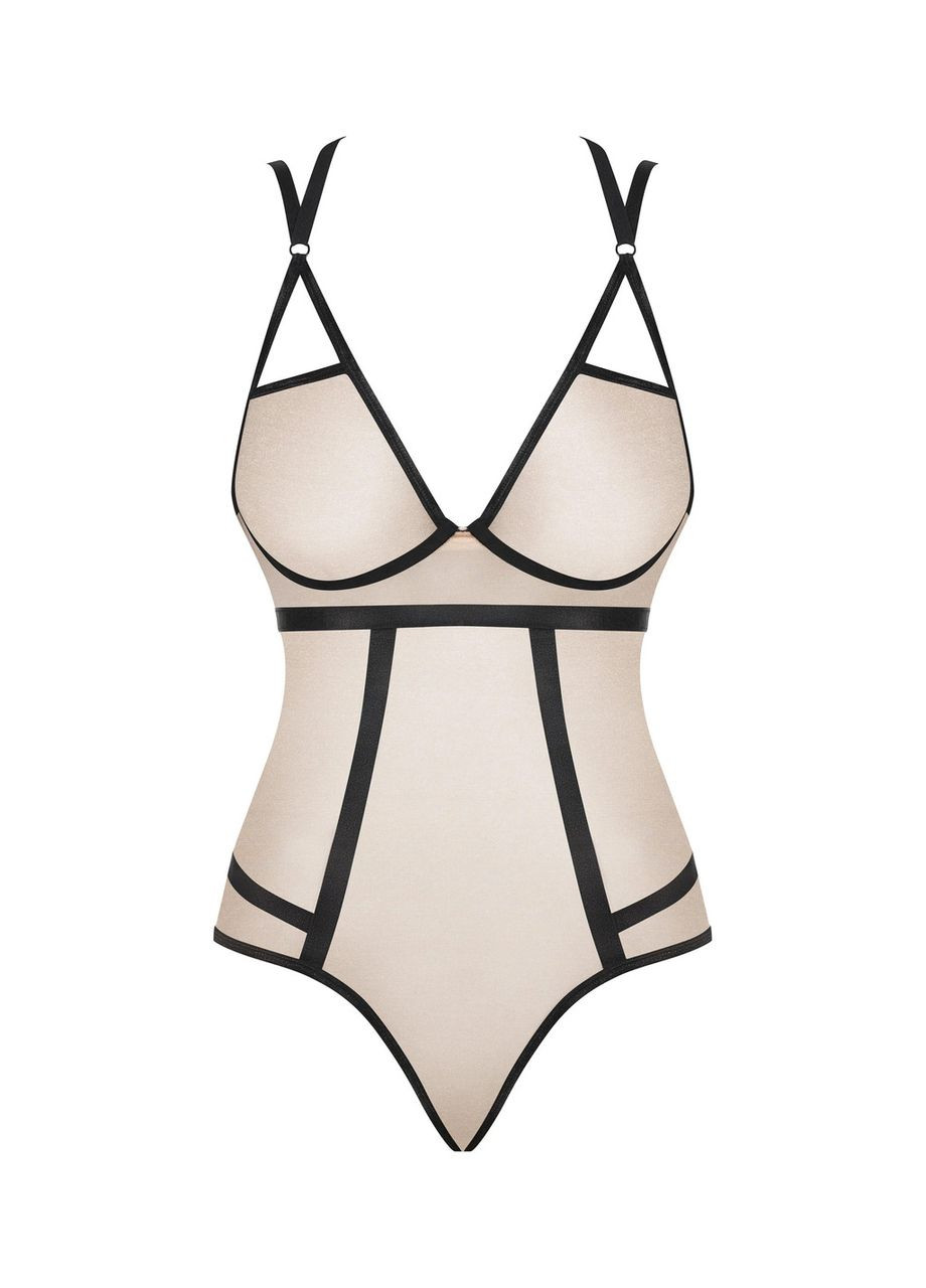 Боди с контрастными полосами Nudelia teddy S/M Obsessive (303882582)