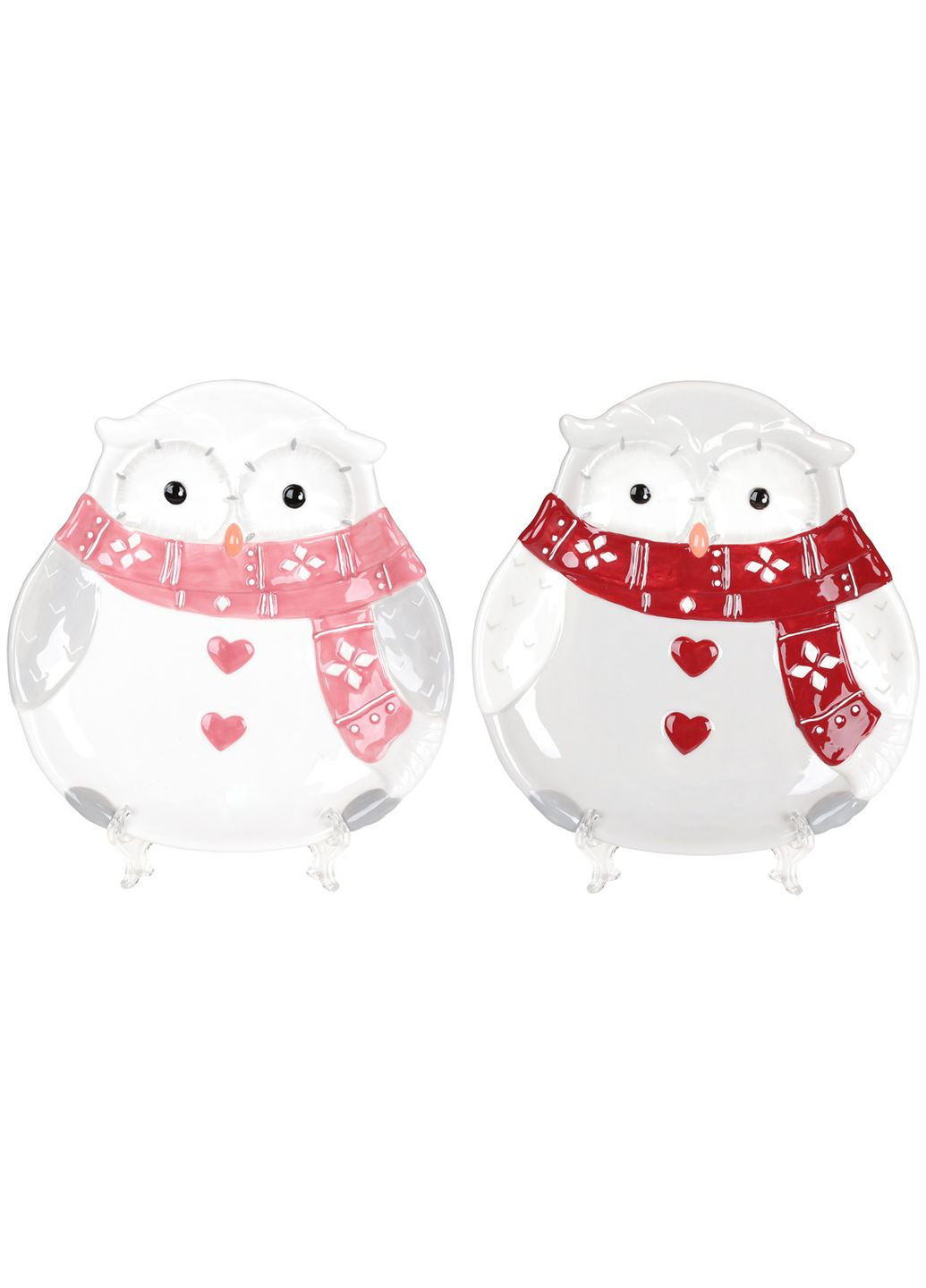 Блюдо (2 шт) керамическое фигурное Мудрая Сова, 22см No Brand (305742283)