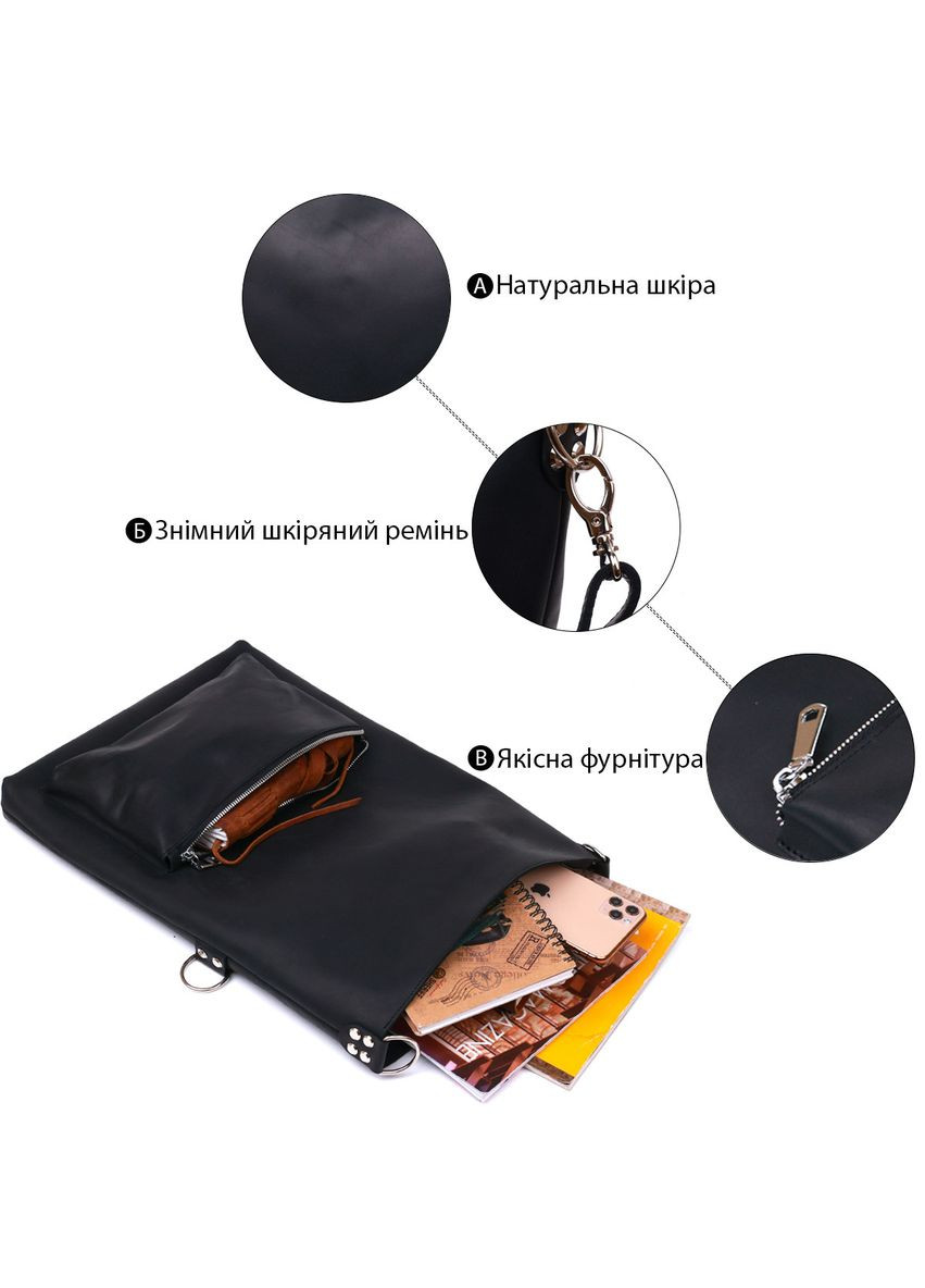 Стильна вінтажна сумка жіноча 16338 Чорний Shvigel (329149792)