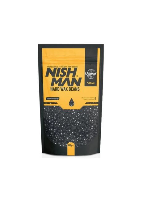 Воск в гранулах для депиляции черный Hard Wax Beans Black 500 г Nishman (324102448)