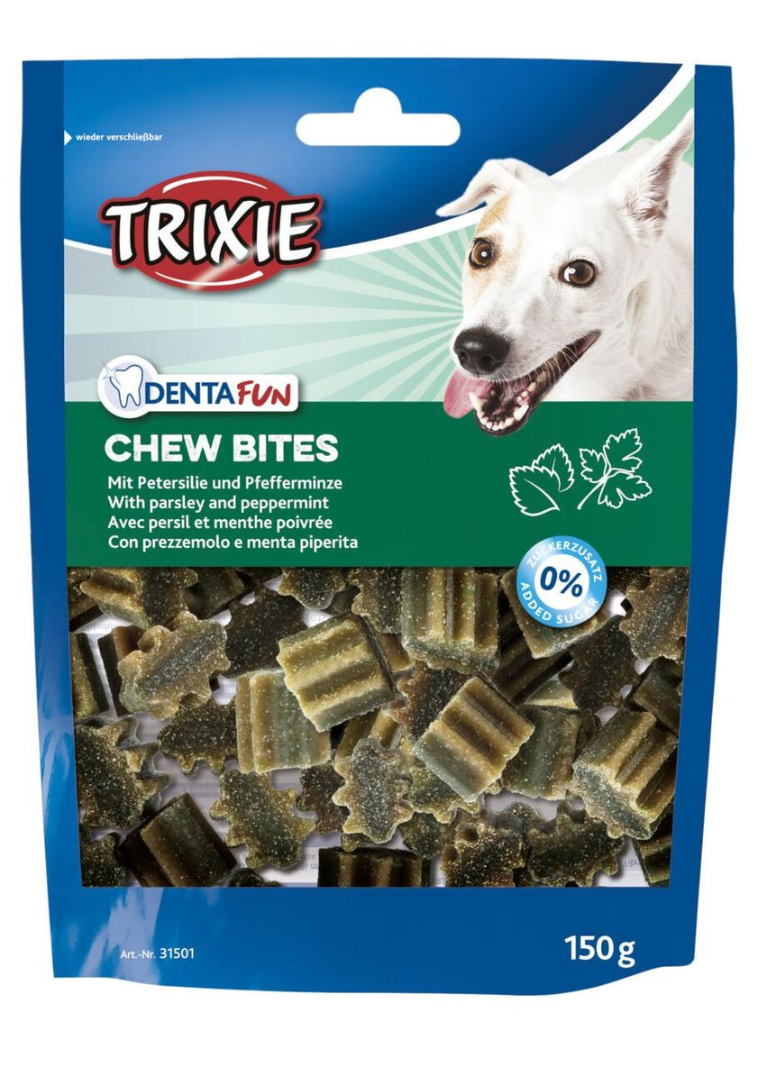 Лакомство Denta Fun Chew Bites для собак кусочки с петрушкой и мятой 150 г Trixie (351378613)