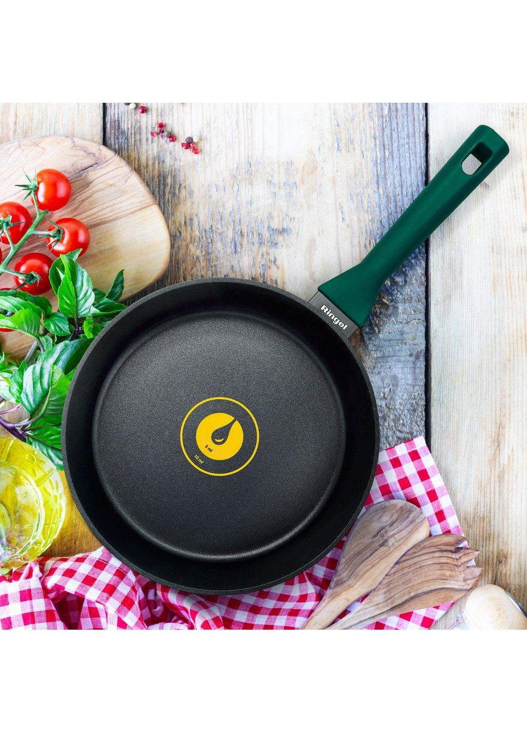 Сковорода Herbal глубокая 24 см с/крышкой (RG-1101-24/h/L) Ringel (365276099)