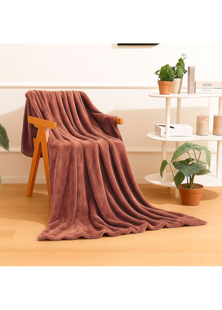 Плед флісовий бежевий 150x200 см Love You 8196 (368904054)