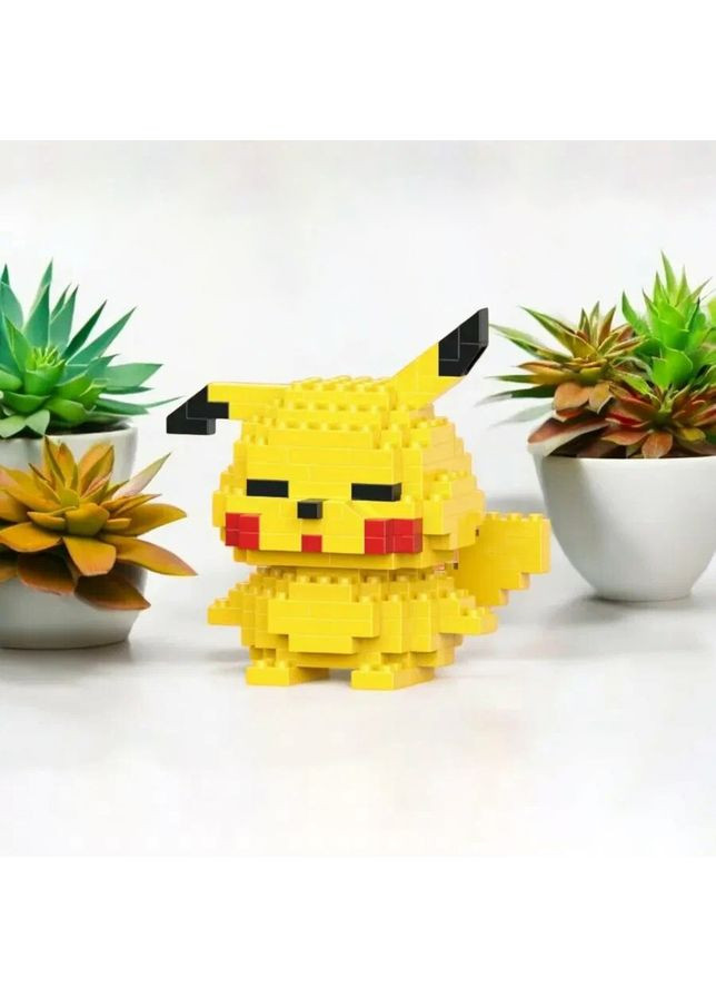 Конструктор из миниблоков фигурка Пикачу Bricks 178 деталей детский пиксельные блоки 7 см Magic (361161779)