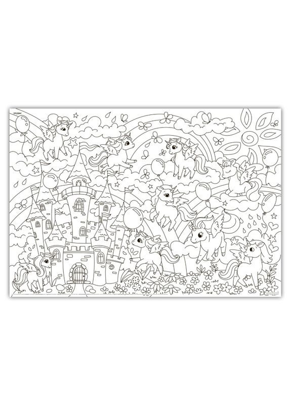 Плакат-велика розмальовка Єдиноріжки Україна (331164930)