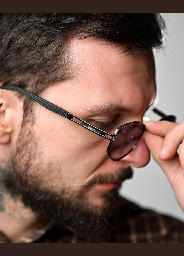 Стильные мужские солнцезащитные очки Catier чорные Freedom (328925658)