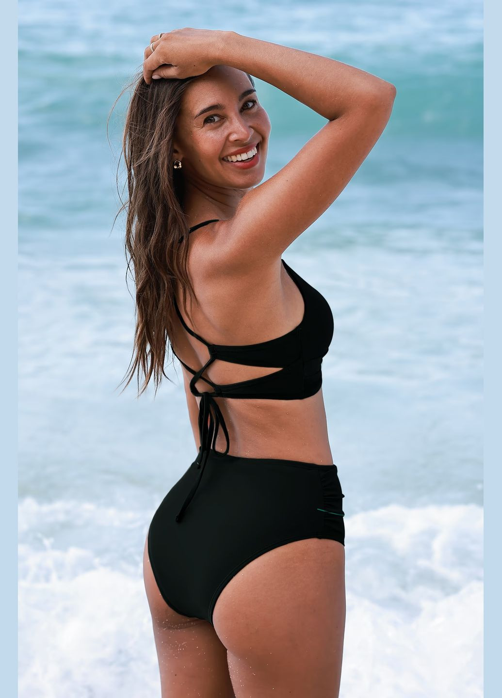 Чорний літній купальник CUPSHE