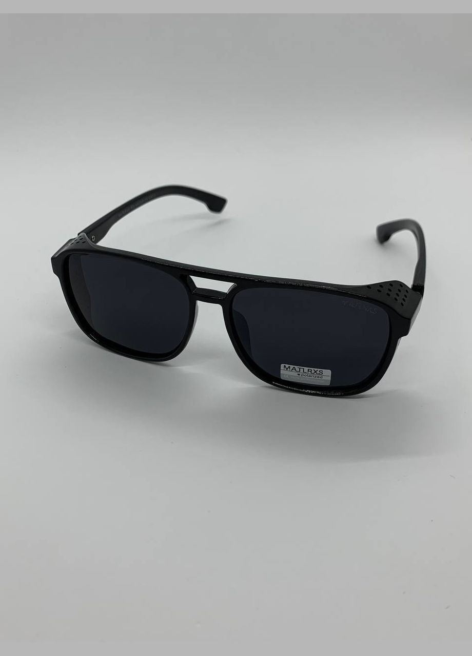Чоловічі сонцезахисні окуляри з поляризацією та UV400-захистом | Стильні окуляри в чорній оправі No Brand Р1817 (341527344)