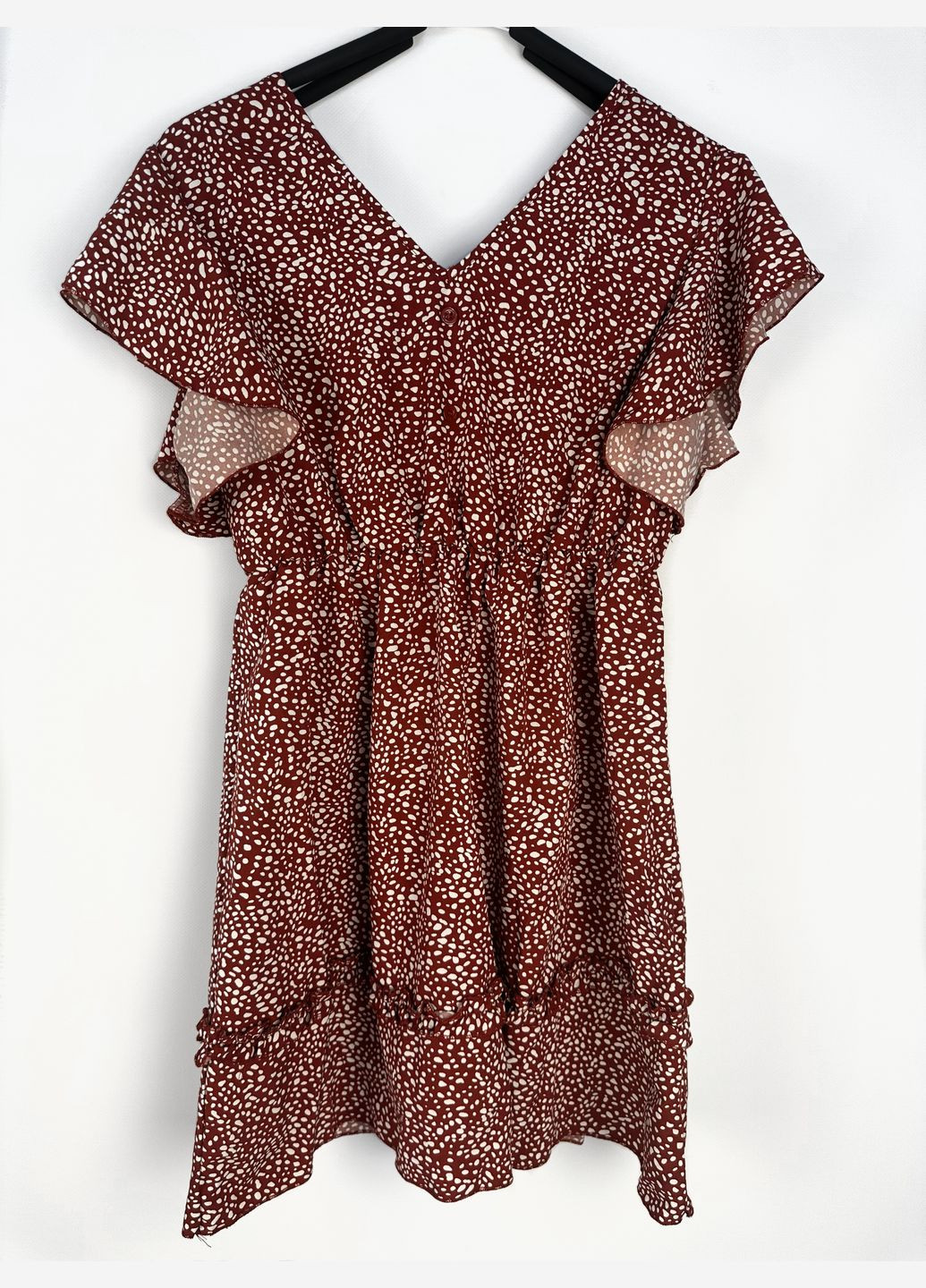 Комбинированное платье красная в белый горошек btg-0018 SHEIN