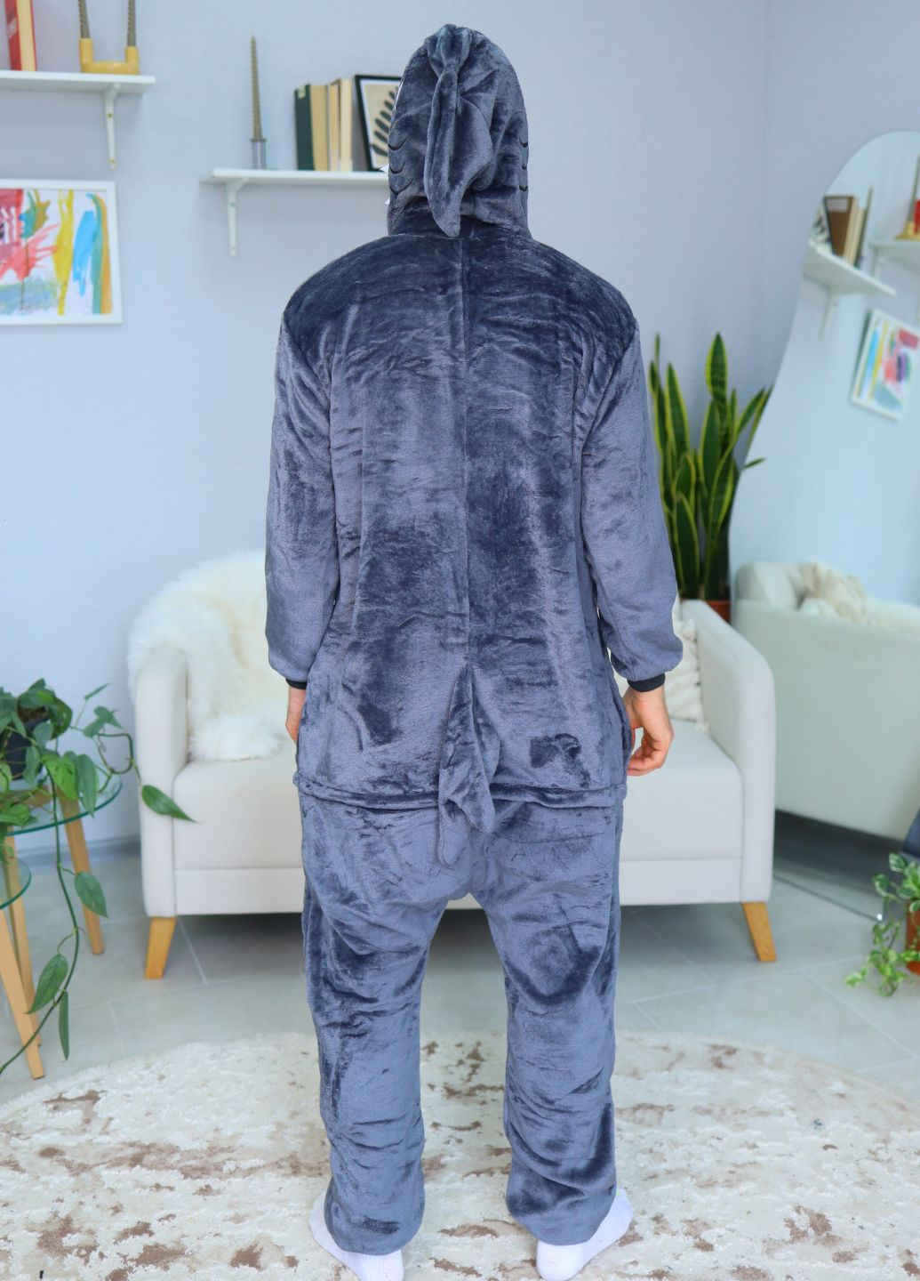 Чоловіча піжама кігурумі акула Мегалодон з капюшоном на блискавці (1123/1) My Kigu (360753470)