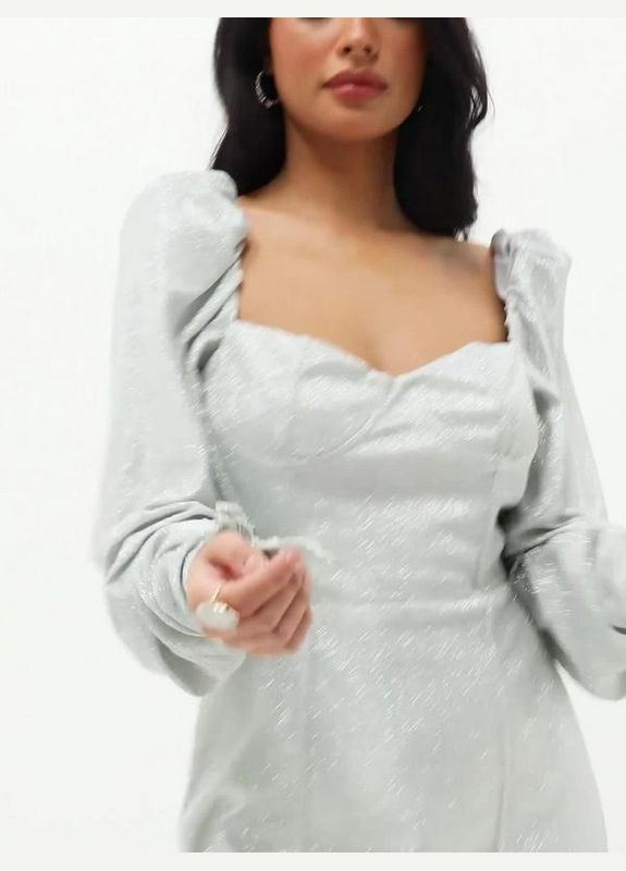 Срібна карнавальний, вечірня вечірня сукня з блискітками NLY TREND