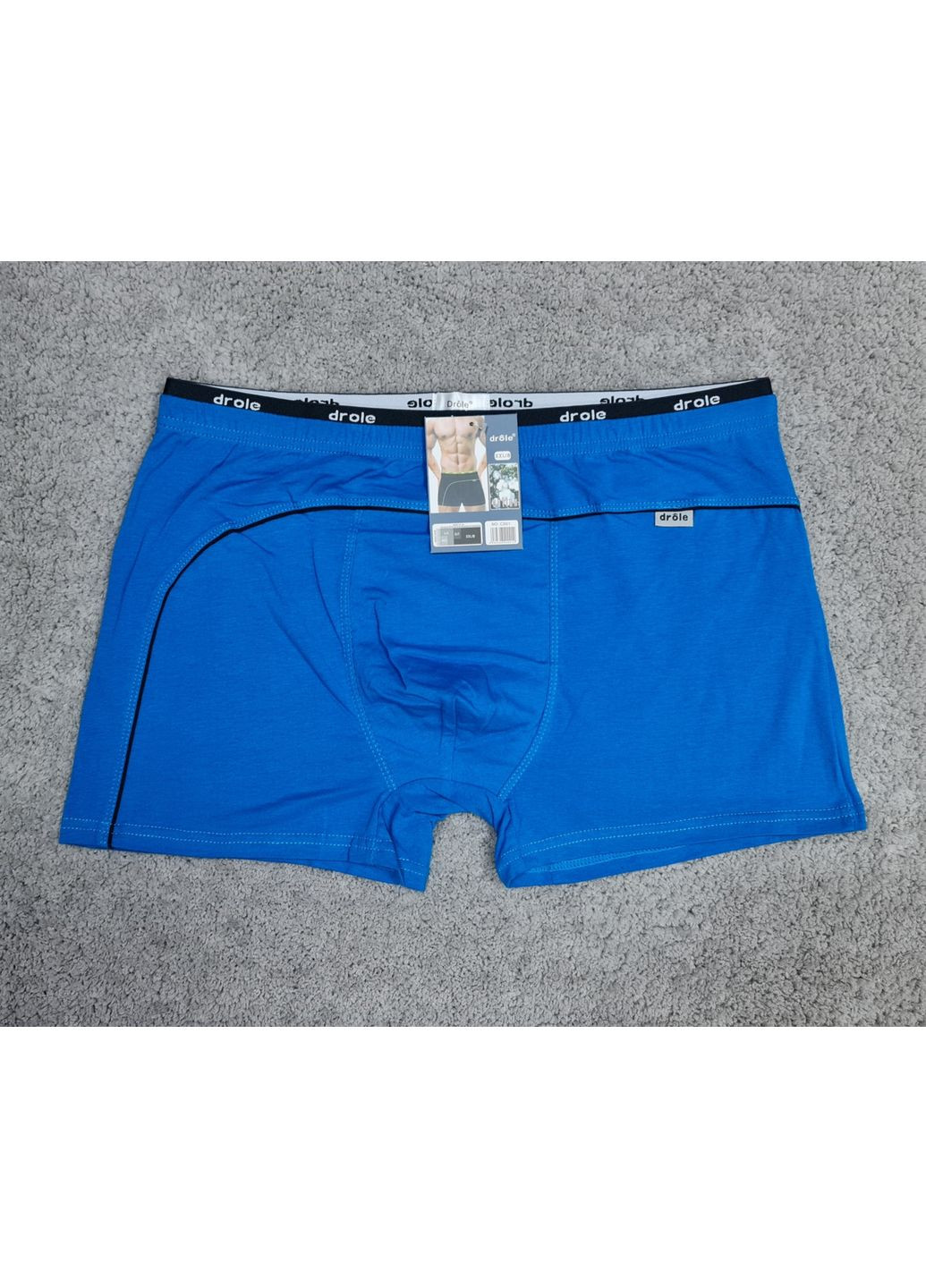 Боксери чоловічі Drole труси чоловічі бавовняні сині розмір 2XL Drole de Copine (365806644)