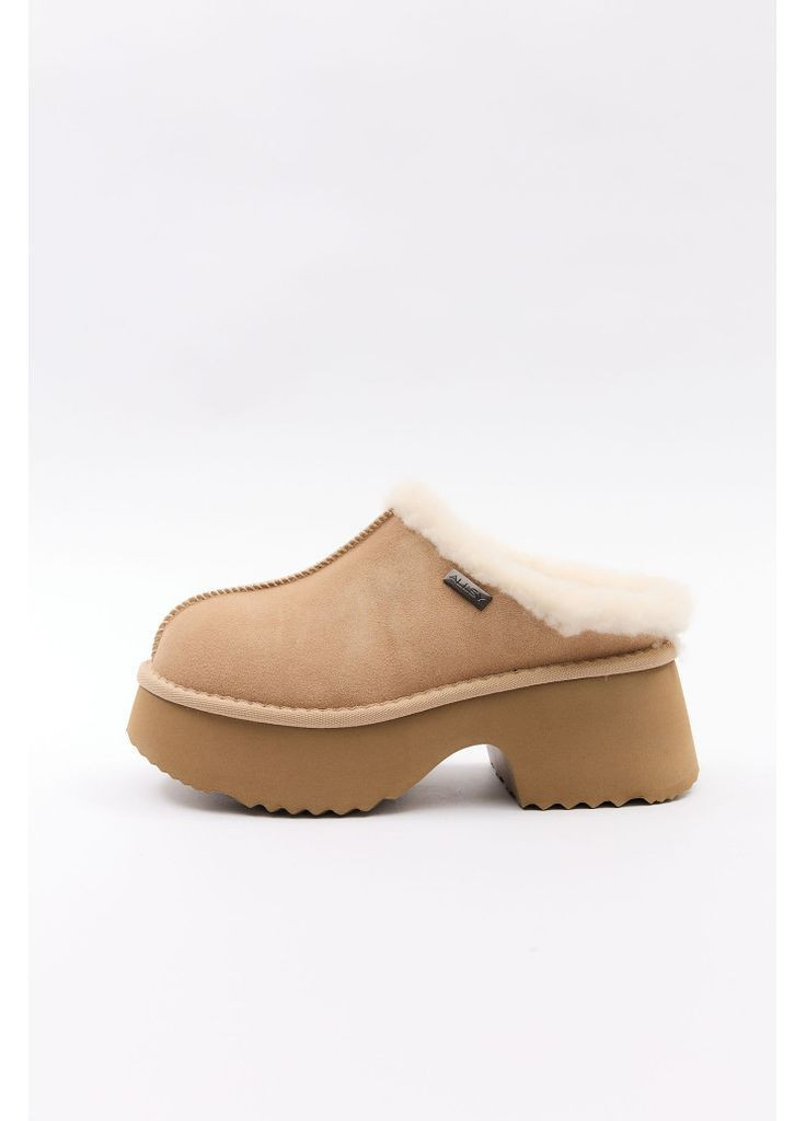 Бежевые сабо 200795 ALLSY на среднем каблуке