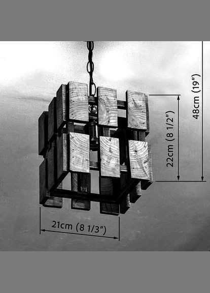 Подвесной светильник из дерева Дорондо мокко (ЛЮС-004810) No Brand (328082150)
