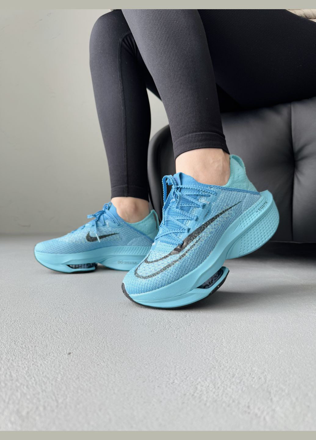 Кросівки жіночі і чоловічі Nike Air Zoom Alphafly Next 2 Blue Black | Найк Аір Зум Альфафлай блакитні No Brand блакитні демісезони (339775750)