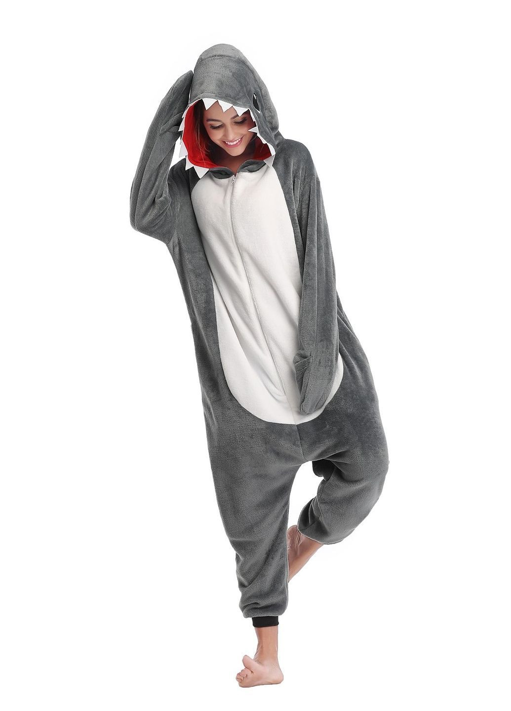 Піжама кігурумі доросла Акула сіра L (165-175 см) Jamboo (369669451)