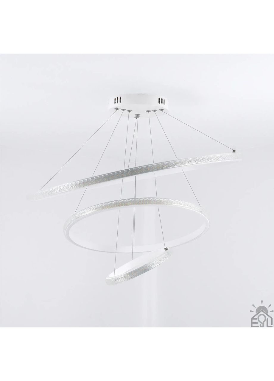 Люстра керована світлодіодна підвісна AKRILIKA 3R 70 Вт 600x1100 мм Біла Керується вимикачем (без пульта) ESLLSE (365650661)