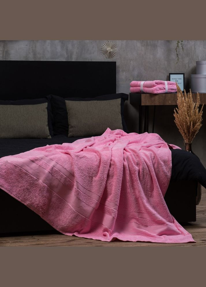 Простынь махровая Aisha - Ai-home розовый 150*200 Aisha Home Textile (292706529)
