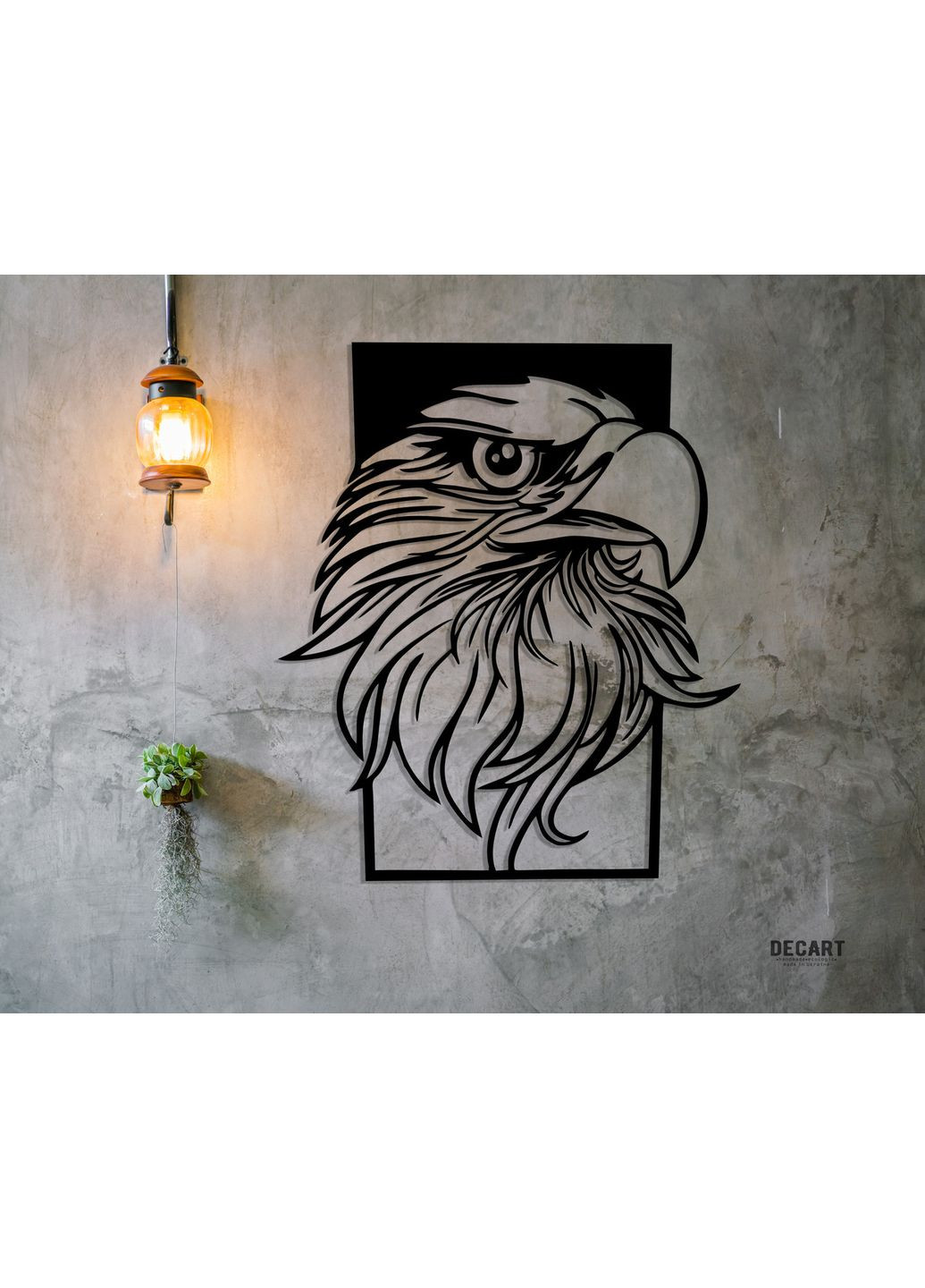 Панно из дерева на стену . Декор в подарок Орел в рамке 116х100 см Decart (360611997)