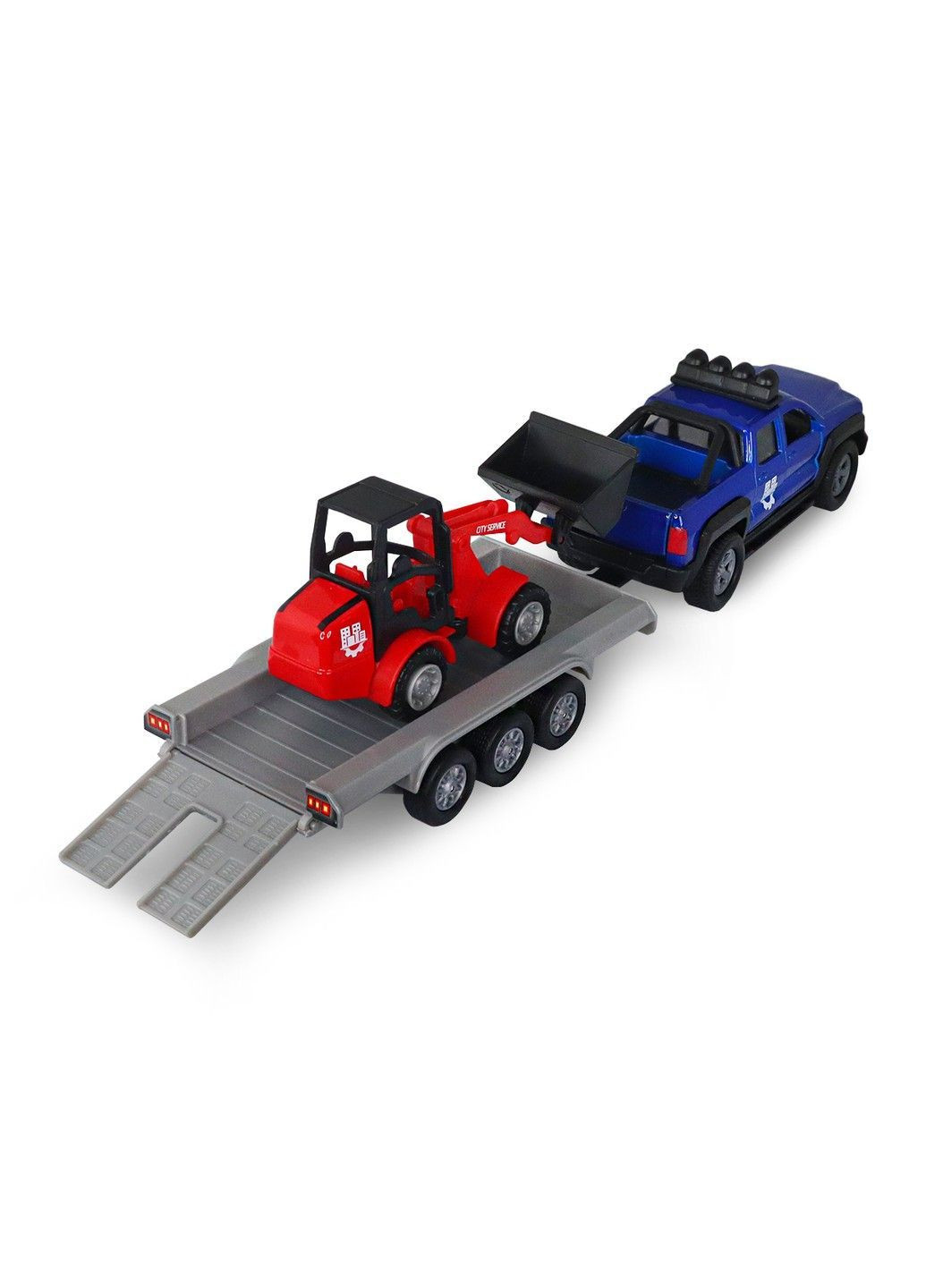 Игровой набор - внедорожник с прицепом и погрузчиком (свет, звук) TechnoDrive (364237644)