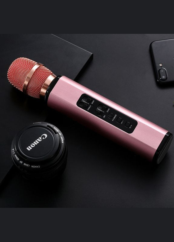 Караоке мікрофон K6 Premium рожеве золото (стерео) Losso (327041508)
