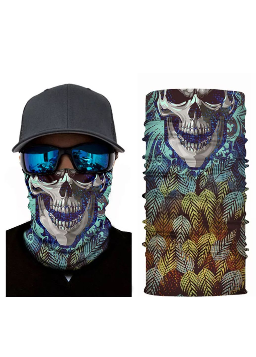 Бафф унисекс универсальный «Зеленый Череп» China (366890741)